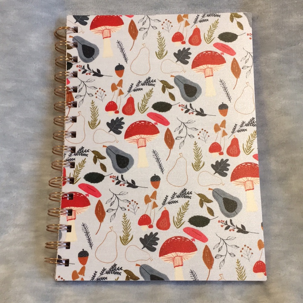 Mushroom Forest Botanical Writers Journal NWT 96pg 6x8.5” Notebook